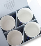 Feldspar set of 4 Cobalt tea mugs, imported from the UK