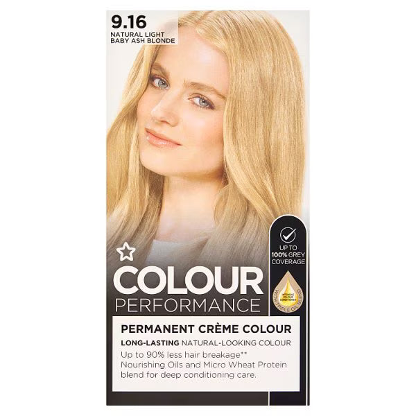 Superdrug Colour Performance 9.16 Natural Baby Ash Blonde (British brand)