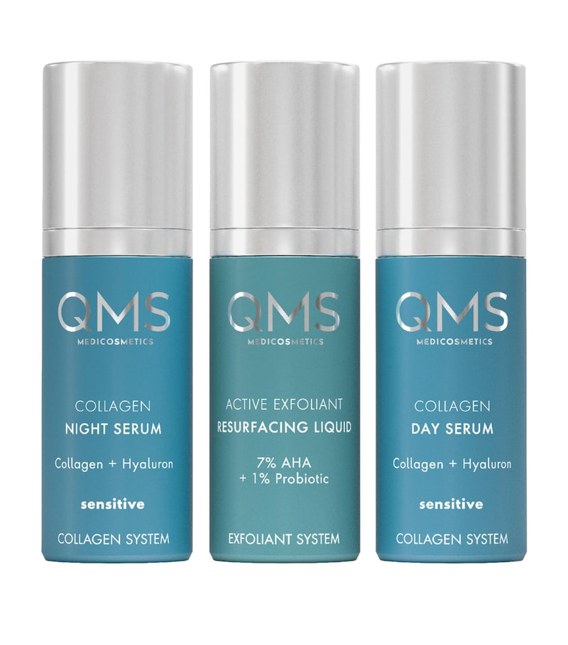 QMS Medicosmetics skincare set sensitive 3 x 30ml, imported from the UK