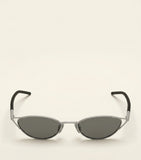 McQueen oval sunglasses with dark lenses, UK version