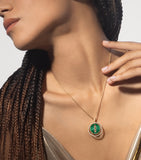 Messika Lucky Move necklace yellow gold diamond malachite - British product