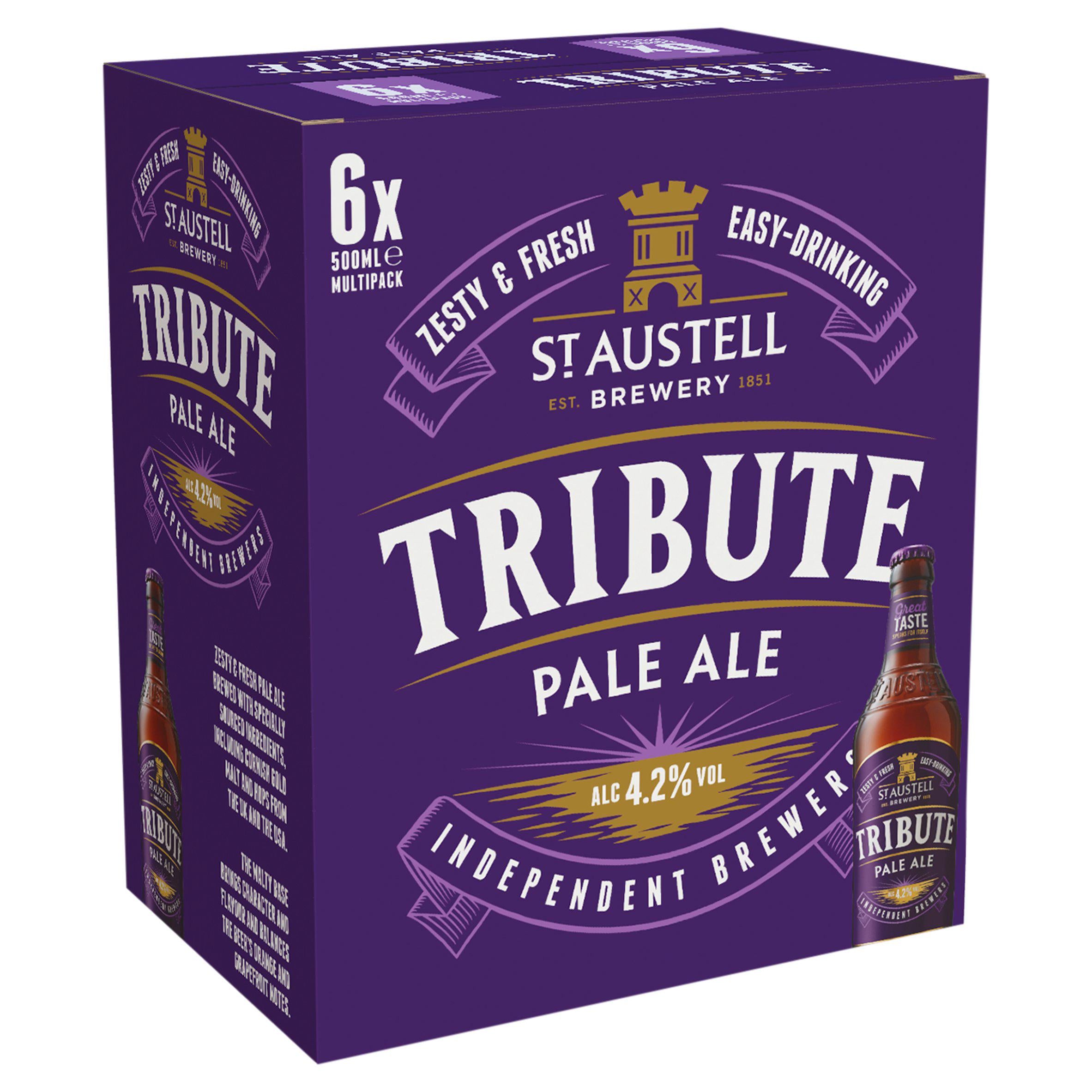 St Austell Brewery Tribute Pale Ale 6x500ml GOODS Sainsburys