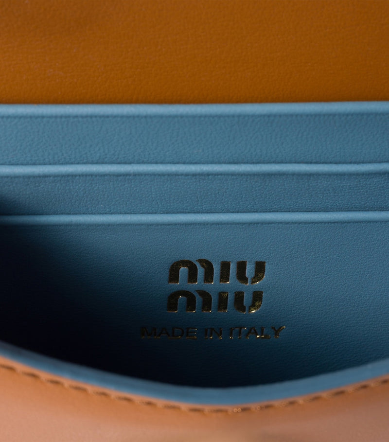 Miu Miu leather chain wallet with tassel, imported from the UK