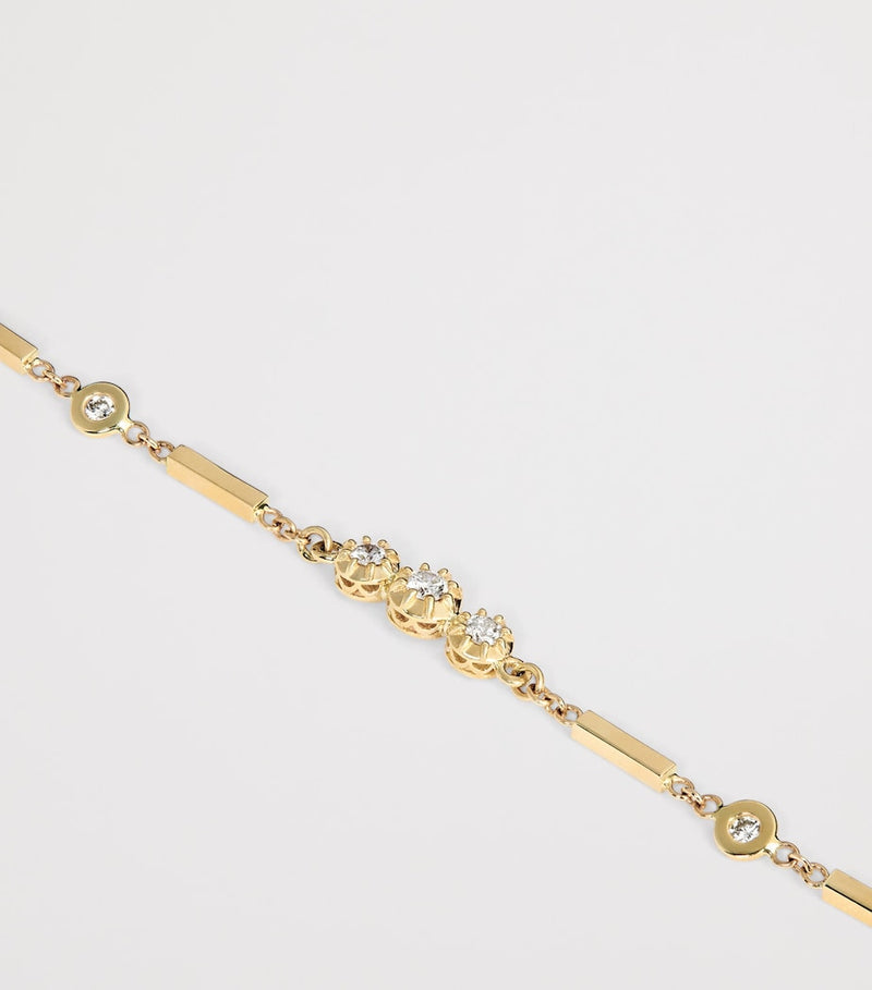 Jacquie Aiche bracelet yellow gold diamond - British product