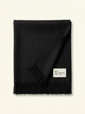 Mulberry solid merino wool fringed scarf 70x200cm - British product