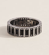 Harrods Suzanne Kalan White Gold Inlay Sapphire Eternity Ring- Buy online at McGrocer