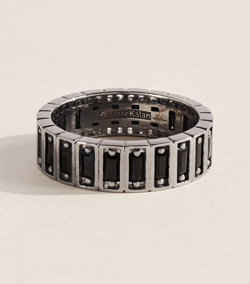 Suzanne Kalan white gold inlay sapphire eternity ring - British product