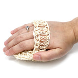 Sisal soft round exfoliating scrub with cotton handle (British brand)