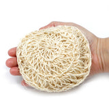 Sisal soft round exfoliating scrub with cotton handle (British brand)