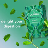 Pukka Organic Three Mint Tea 20 Home Compostable Herbal Tea Bags 32g 20 per pack - McGrocer