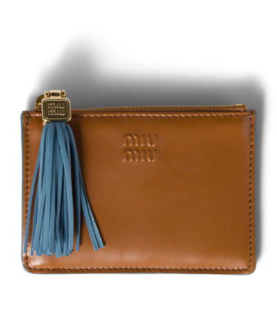 Harrods Miu Miu Calfskin Tassel Card Holder- Buy online at McGrocer