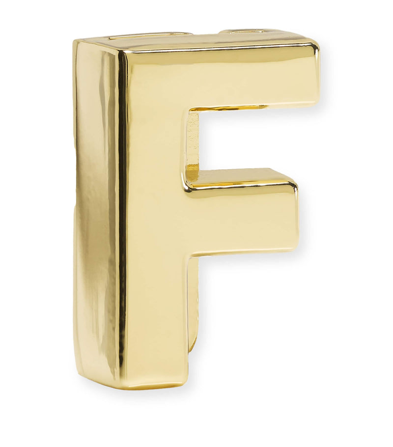 Moleskine gold-plated F notebook charm, imported from the UK