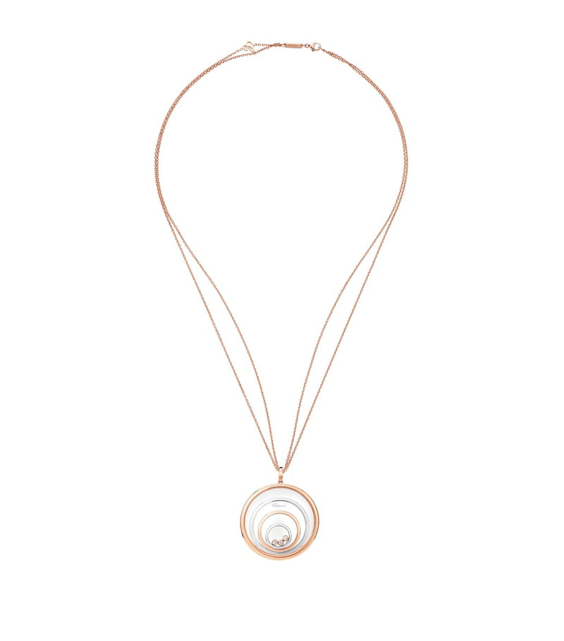 Chopard mixed gold diamond Happy Spirit pendant (British brand)