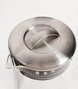 Harrods Medium-Sized Glass Tea Pot with Silver Lid and Rim 450ml- Buy online at McGrocer