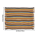 Livingandhome bohemian throw blanket with tassels 170cm - British product