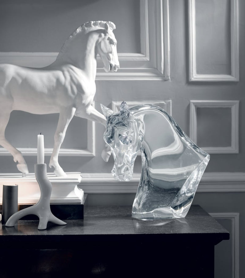Lalique crystal horse head sculpture 38cm, UK version