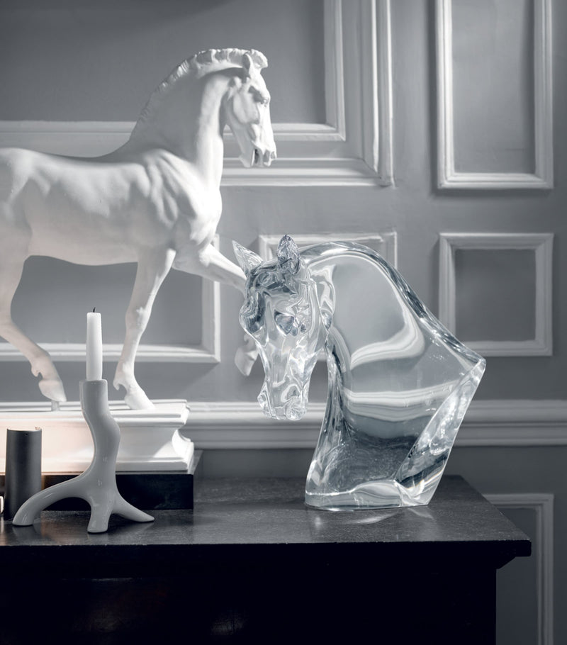 Lalique crystal horse head sculpture 38cm, UK version