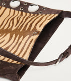Valentino Garavani Nellcôte cross-body bag zebra print leather, imported from the UK