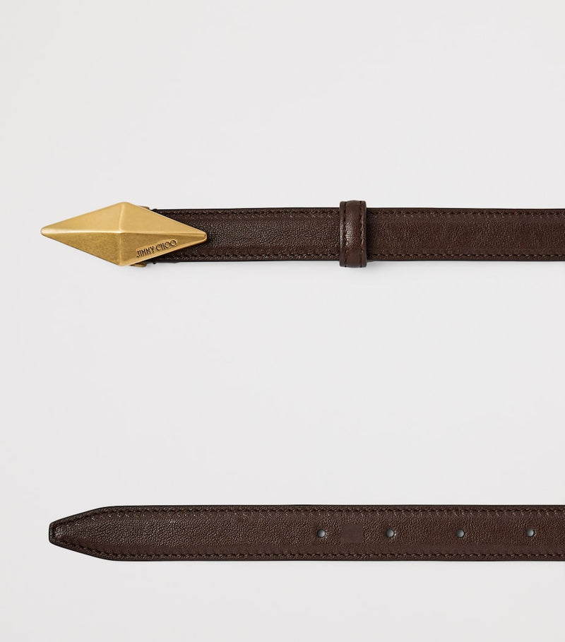 Jimmy Choo diamond clasp belt in calf leather, UK version