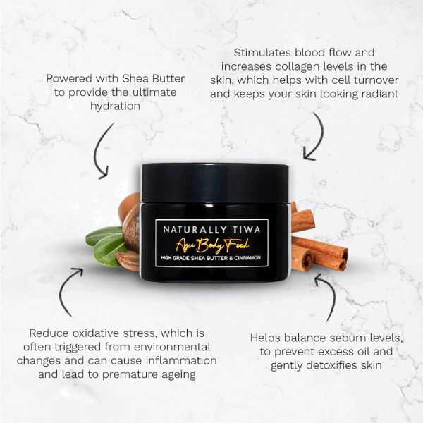 Naturally Tiwa Skincare AGU Body Food Travel Size 90ml (British brand)