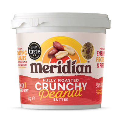 Holland & Barrett Meridian Natural Crunchy Peanut Butter 1kg- Buy online at McGrocer