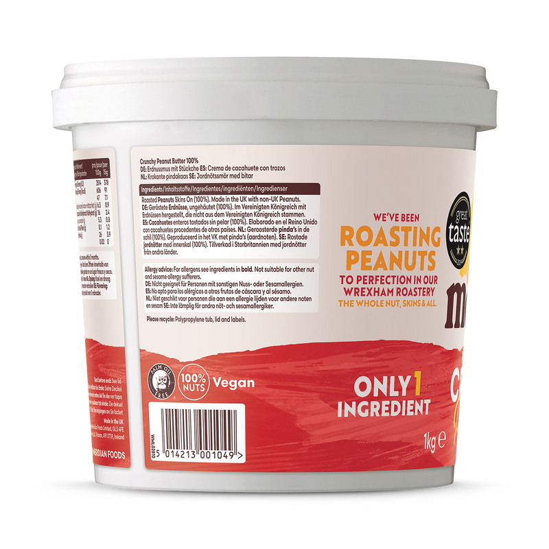 Meridian natural crunchy peanut butter 1kg, imported from the UK