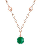 Chopard Happy Diamonds Planet necklace rose gold and green agate, UK version