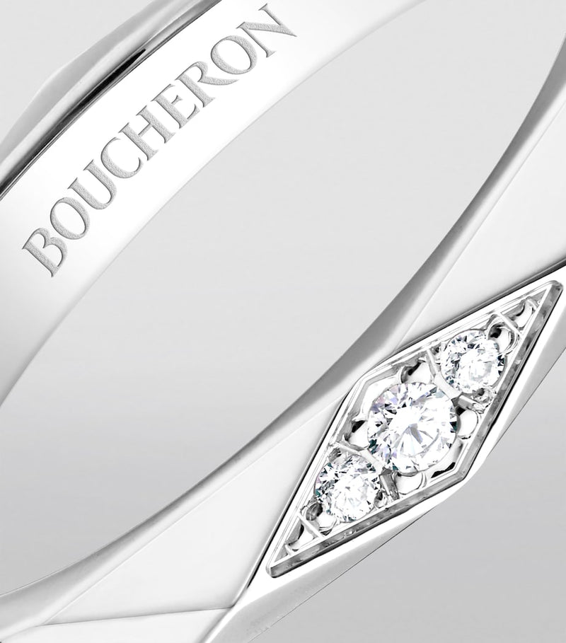 Boucheron platinum and diamond wedding ring 2.8mm - British product