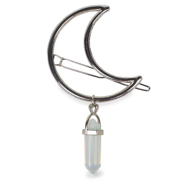 Myga Crystal Moon Hair Clip, imported from the UK