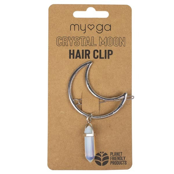 Myga Crystal Moon Hair Clip, imported from the UK