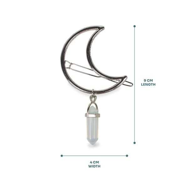Myga Crystal Moon Hair Clip, imported from the UK