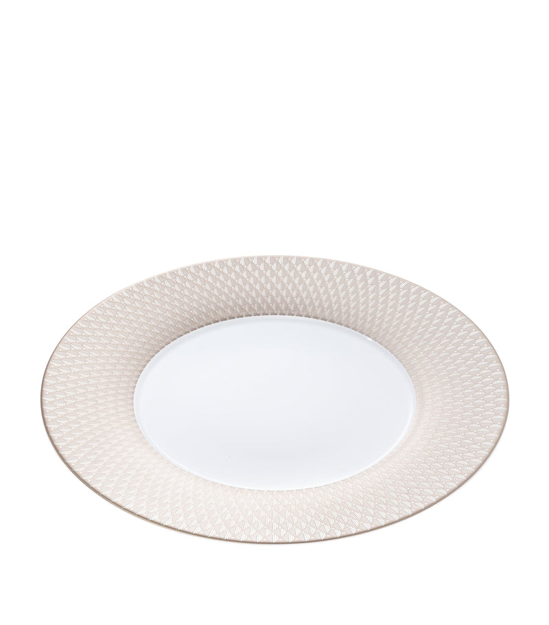 Christofle Malmaison Platinum Impériale porcelain underplate 31cm - British product