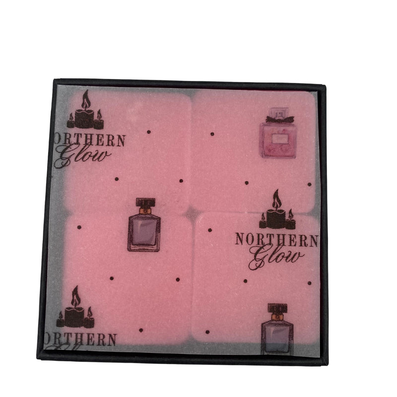Hand-poured natural scented wax melt squares (British brand)