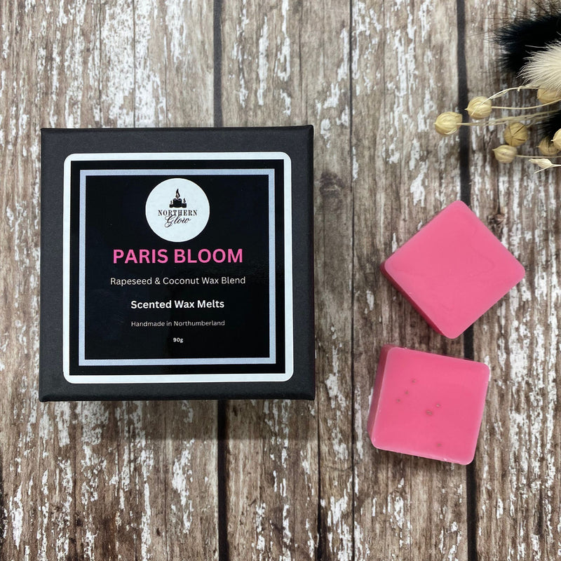 Hand-poured natural scented wax melt squares (British brand)