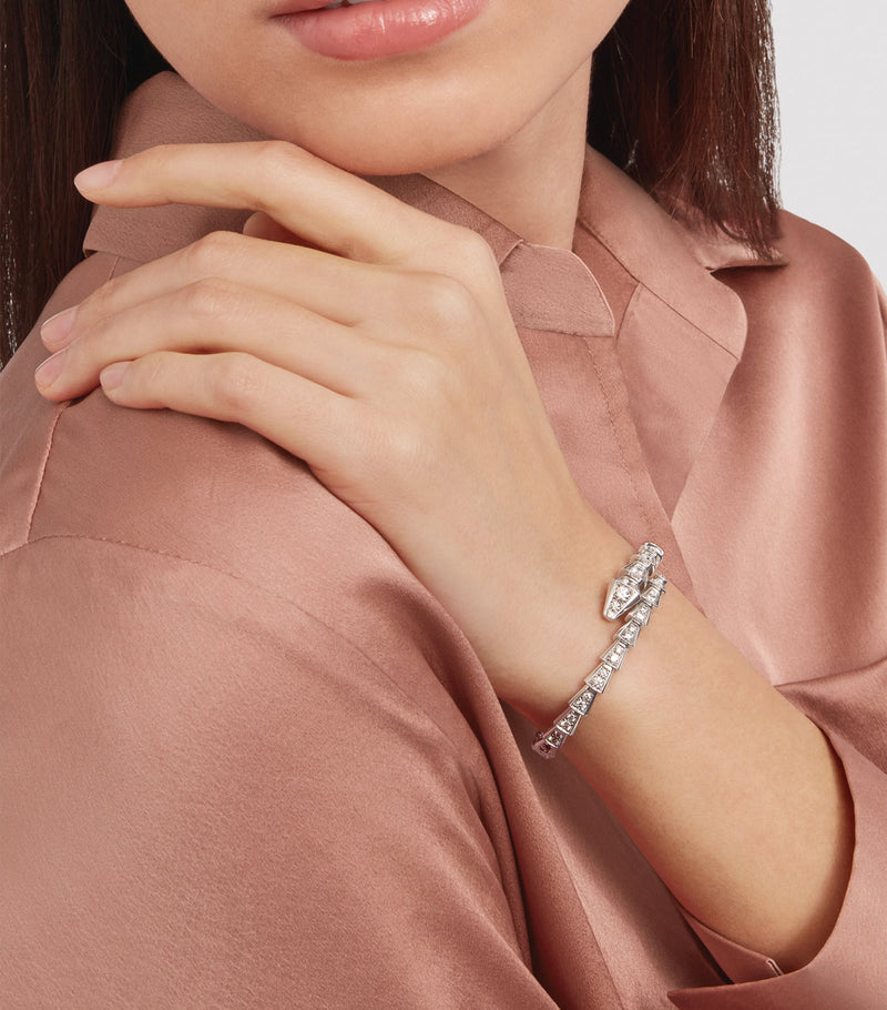 Bvlgari Serpenti Viper bracelet white gold diamonds (British brand)