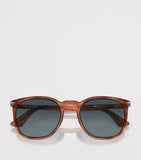 Persol acetate round sunglasses with keyhole bridge, UK version