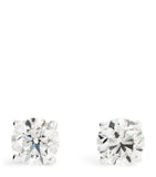 Harrods white gold diamond stud earrings 1.00ct (British brand)