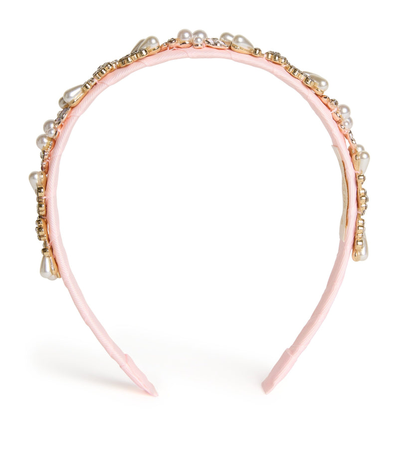 David Charles diamanté and faux pearl embellished headband - British product