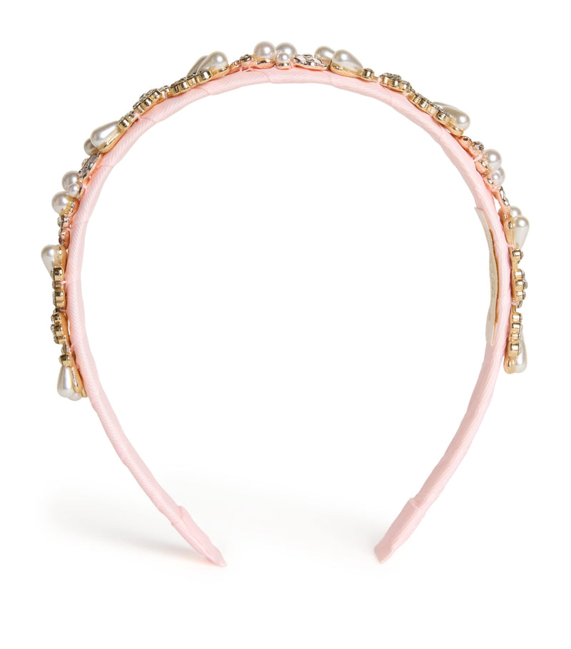 David Charles diamanté and faux pearl embellished headband - British product