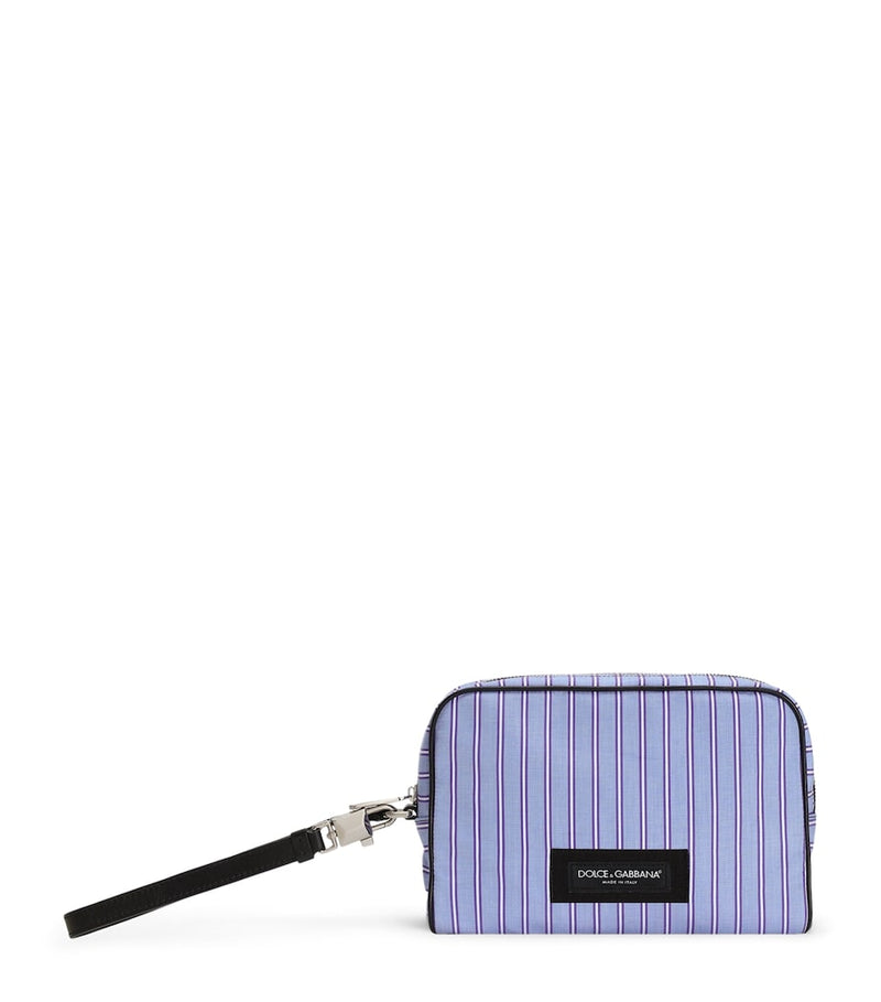 Dolce&Gabbana striped cotton clutch bag, imported from the UK