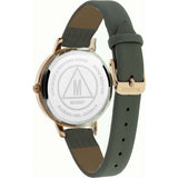 Missguided gold ladies watch with synthetic leather strap - British product