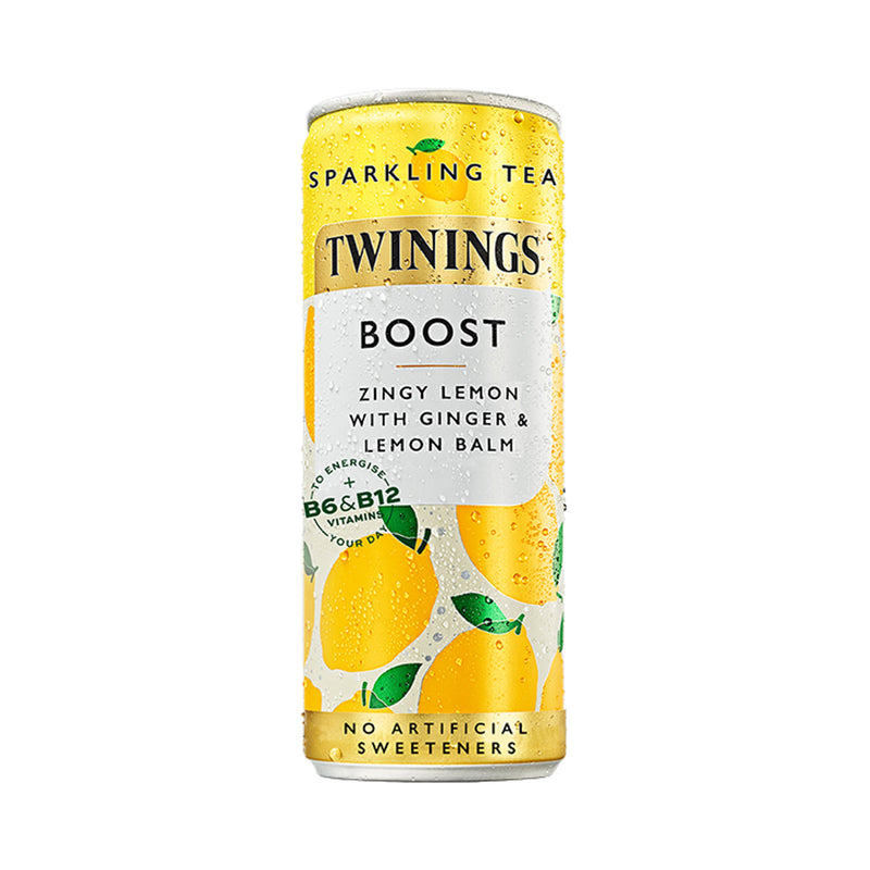 Twinings Boost Lemon Ginger Sparkling Tea 250ml (British brand)