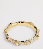 Anita Ko yellow gold pavé diamond bamboo ring, UK version