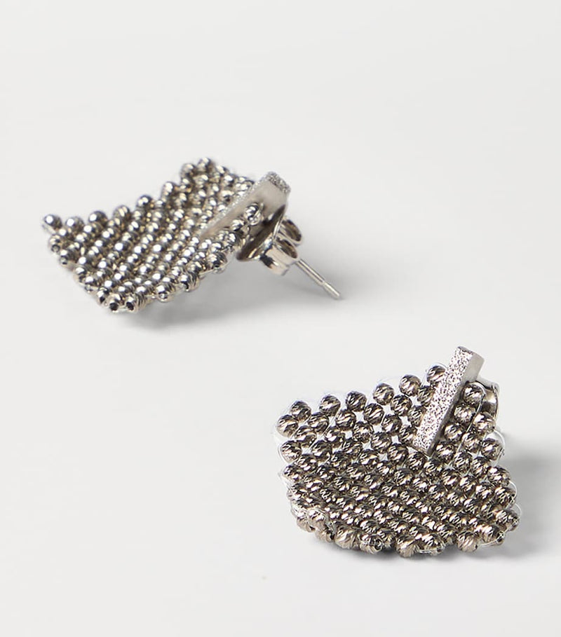 Brunello Cucinelli sterling silver square earrings - British product
