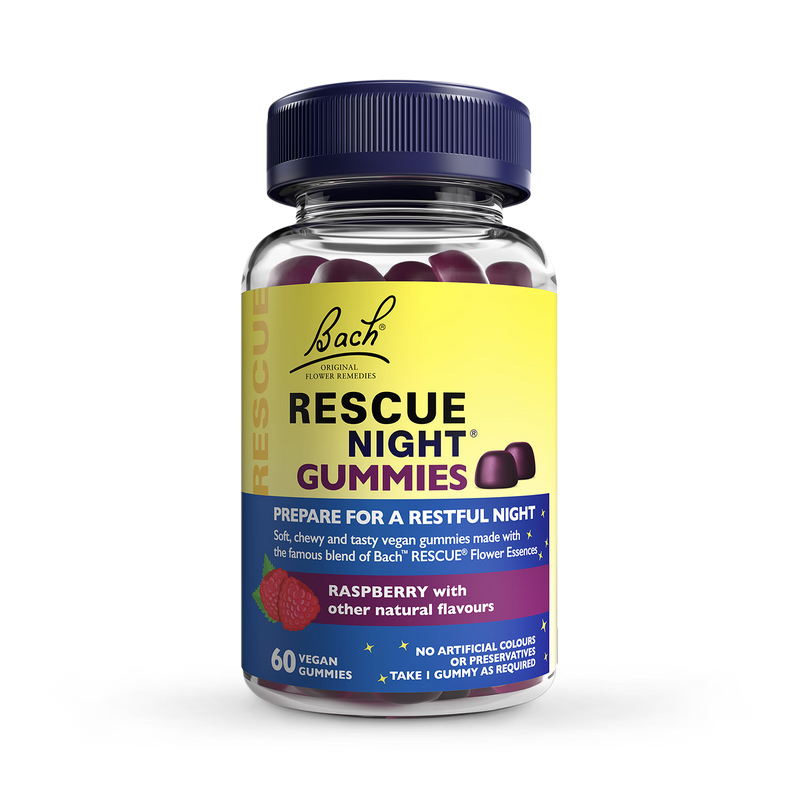 Rescue Remedy Night Gummies Raspberry 60 Gummies, imported from the UK