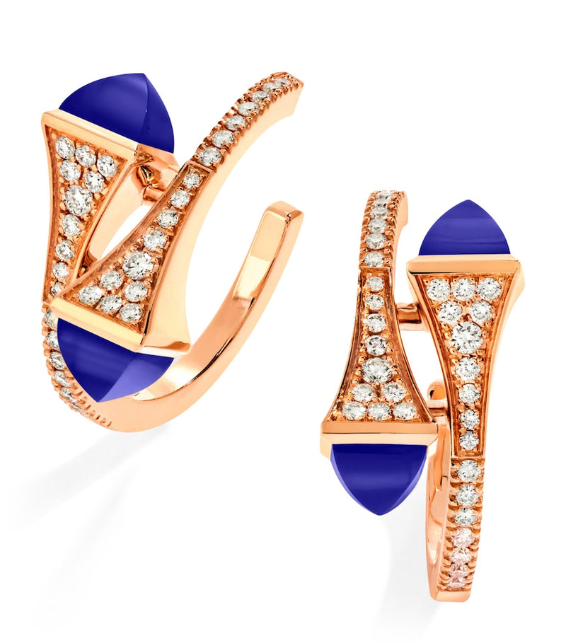 MARLI New York white gold diamond hoop earrings (British brand)