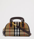 Burberry Mini Canvas Highlands Bowling Bag - British product