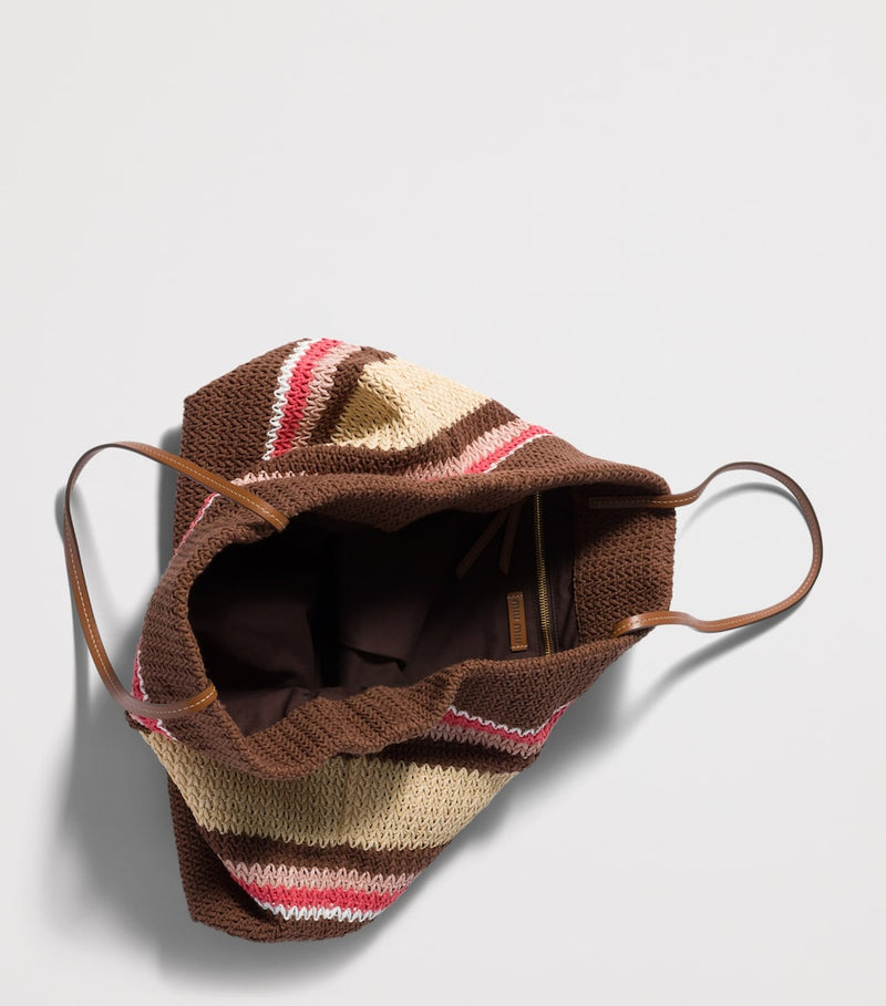 Miu Miu woven stripe tote bag L'ETÉ collection (British brand)
