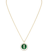 Harrods Messika Lucky Move Yellow Gold, Diamond and Malachite Necklace (0.38ct)- Buy online at McGrocer