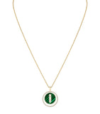 Messika Lucky Move necklace yellow gold diamond malachite - British product